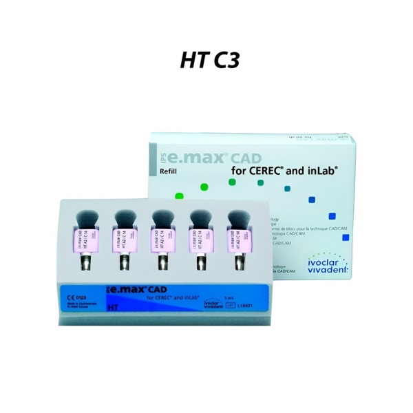 IPS e.max CAD CEREC/inLab HT - блоки из стеклокерамики, цвет C3 I12, 5 шт - фото 0