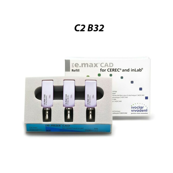 IPS e.max CAD CEREC/inLab LT - блоки из стеклокерамики, цвет C2 B32, 3 шт - фото 0