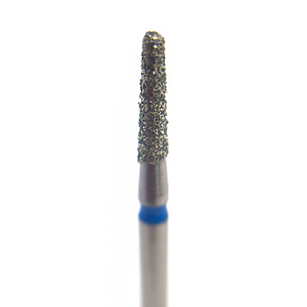Бор алмазный 849FG, конус закругленный, D=1.4 мм, L=6.0 мм, FG, синий - фото 0