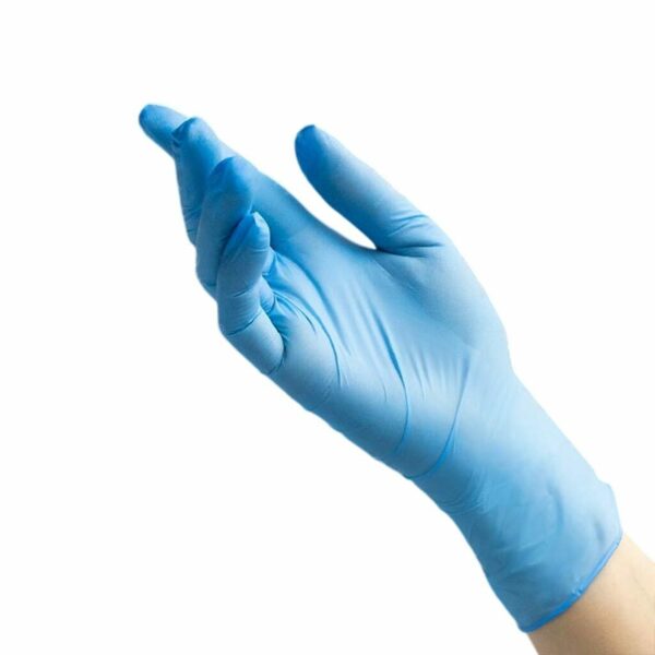 Перчатки одноразовые Benovy Dental Formula, нитриловые, нестерильные, текстурированные, хлорированные, голубые, M, 100 пар - фото 2