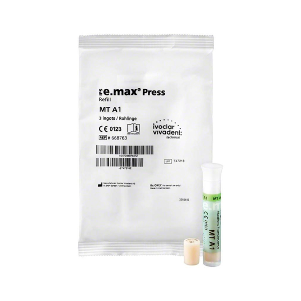 IPS e.max Press Ingots MT - керамические заготовки для техники прессования, цвет L A1, 3 шт - фото 1