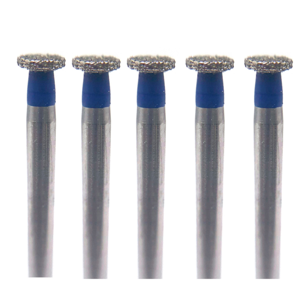 Бор алмазный Ecoline E 818, колесо, D=2.5 мм, FG, синий, 5 шт - фото 0