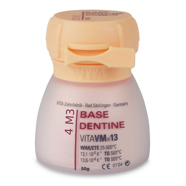 VITA VM 13 BASE DENTINE - порошок для облицовки металлических каркасов, цвет 4M3, 50 г - фото 0