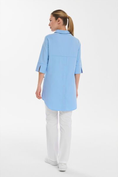 Рубашка женская на кнопках Тезис TZ450, голубой, 50 - фото 4