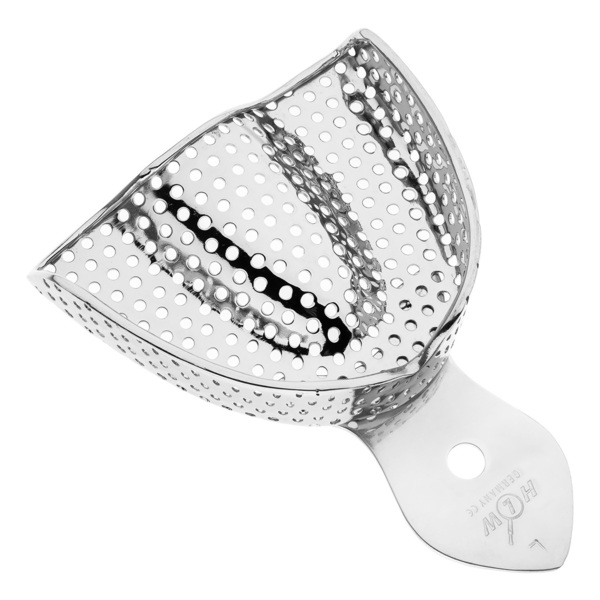 Ложка слепочная HLW, верхняя челюсть, размер L, перфорированная, 1 шт - фото 0