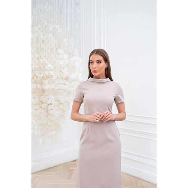 Платье Dr. Nice «Beauty» со стойкой, бежевый, 52 - фото 1