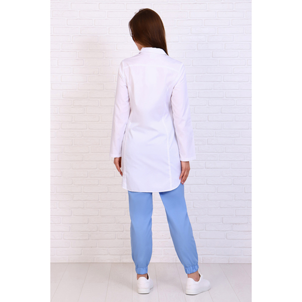 Халат женский 256, длинный рукав, белый, 48 - фото 3