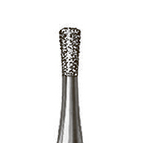 Бор алмазный 822, конус обратный, D=0.8 мм, L=2.0 мм, FG, синий - фото 0