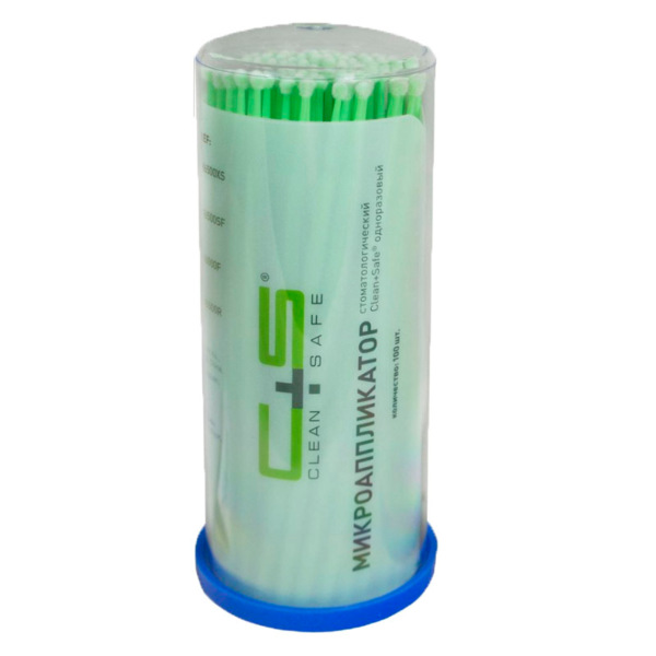 Микроаппликаторы №4, Regular, зеленый, 100 шт - фото 1