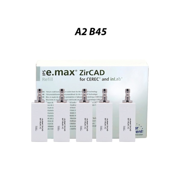 IPS e.max ZirCAD CEREC/inLab LT - блоки для фрезерования, цвет A2 B45/3 - фото 0