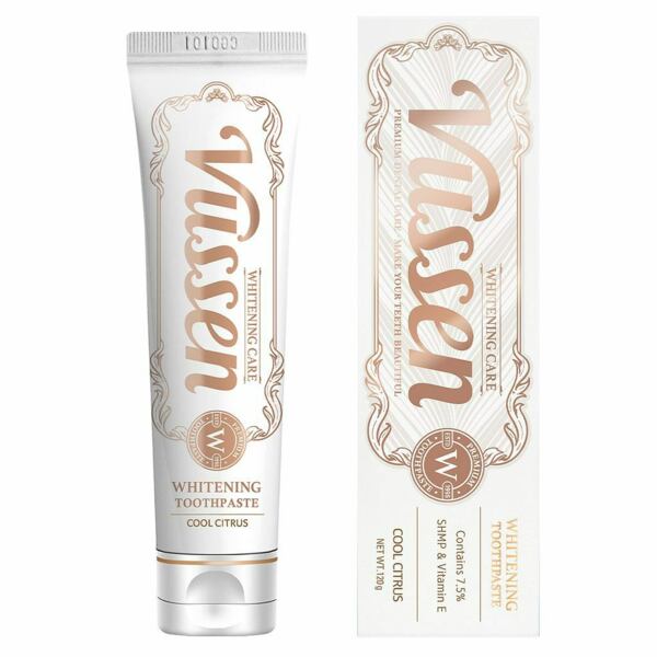 Зубная паста Vussen W Cool Citrus, отбеливающая, цитрусовая свежесть,120 мл - фото 1