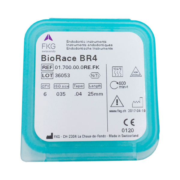 Bio RaCe - эндодонтические файлы, BR4, конус 4%, 25 мм, №35, 6 шт - фото 1