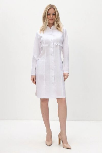 Халат женский 292 Ultra, длинный рукав, белый, 48 - фото 3