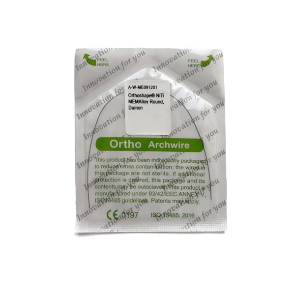 Дуга ортодонтическая IMD NITI MEMAlloy 0.014", сечение круглое, форма Damon, верхняя челюсть, 1 шт - фото 1