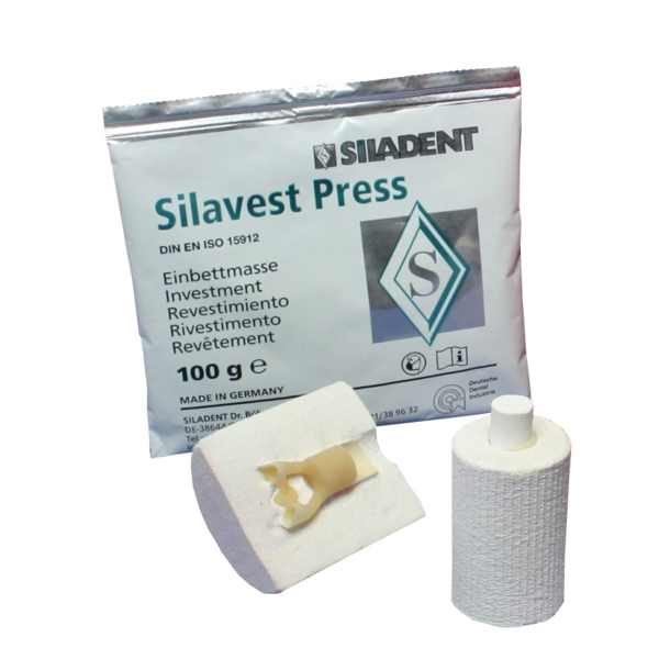 Silavest Press - прессовочная керамическая паковочная масса, коробка 5 кг (50 х 100 г)