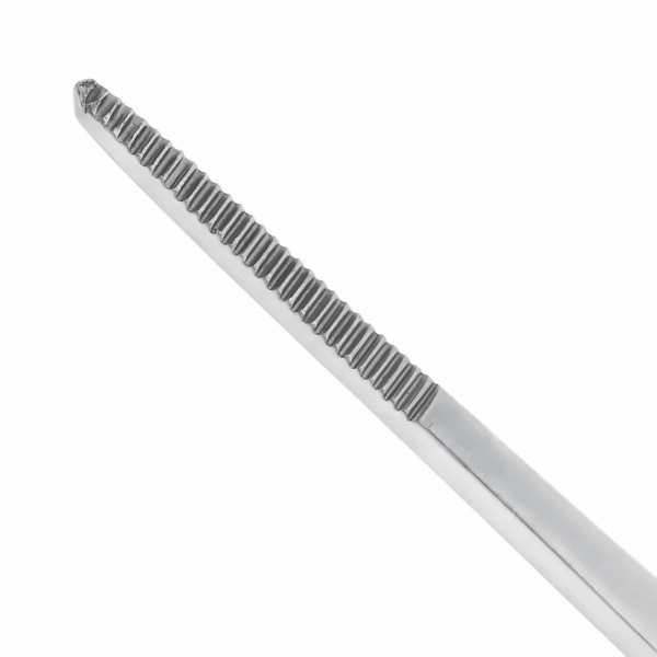 Пинцет анатомический HLW Semken №22-21, прямой, для фиксации мягких тканей, рифленые зубчики, L=125 мм, с фиксатором, сталь, 1 шт - фото 1