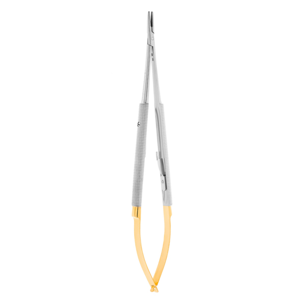 Иглодержатель Castroviejo Gomel TC, микрохирургический, прямой, 18 см, (5-0, 6-0, 7-0) - фото 0
