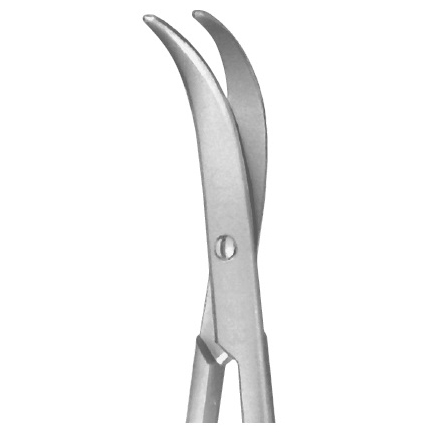 Ножницы препаровальные FOMON, изогнутые, длина 115 мм - фото 1