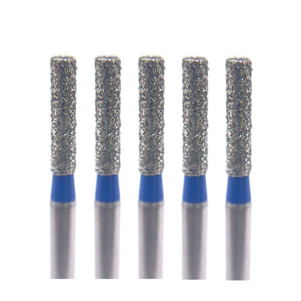 Бор алмазный Ecoline E 836 M, цилиндр, D=1.4 мм, FG, синий, 5 шт - фото 0