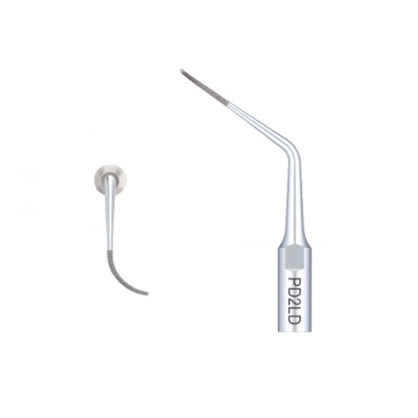 Насадка ультразвуковая Woodpecker P2LD, пародонтологическая, для полировки корней, левая, D=0.5 мм, L=7 мм, 40 мкм, 1 шт - фото 1