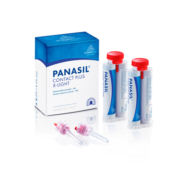 Panasil contact plus X-Light - корригирующий материал, очень жидкотекучий, фиолетовый, 2x50 мл + 8 с - фото 0