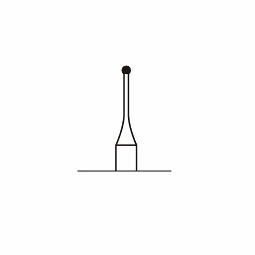 Бор твердосплавный CB 1 SN, шаровидный, D=1.0 мм, RAL, зеленый - фото 1