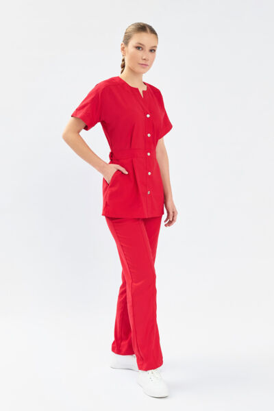 Рубашка женская Тезис TZ462, красный, 42 - фото 3
