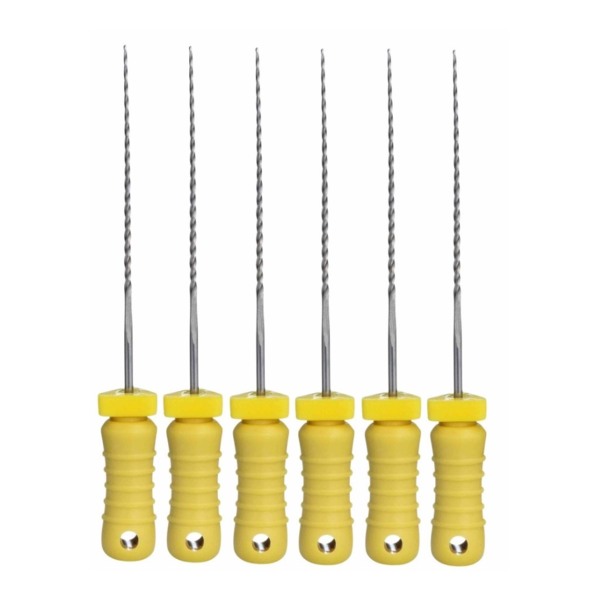 Дрильборы ручные Eurofile Reamers, для прохождения и расширения корневых каналов, 25 мм, №50, сталь, 6 шт - фото 0