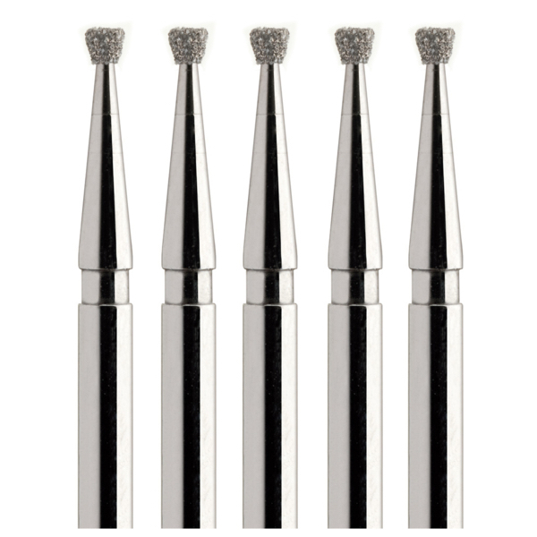 Бор алмазный 805, конус, D=1.2 мм, L=1 мм, FG, синий, 5 шт - фото 0