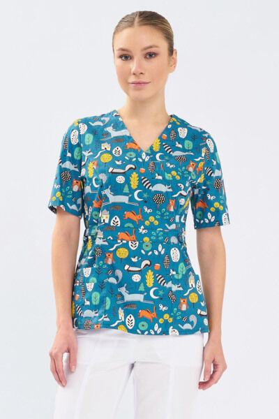 Туника женская Тезис TZ305, принт "Звери", 42 - фото 0