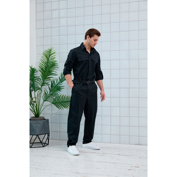 Комбинезон мужской Dr. Nice, с поясом с пряжкой, черный, 50 - фото 1