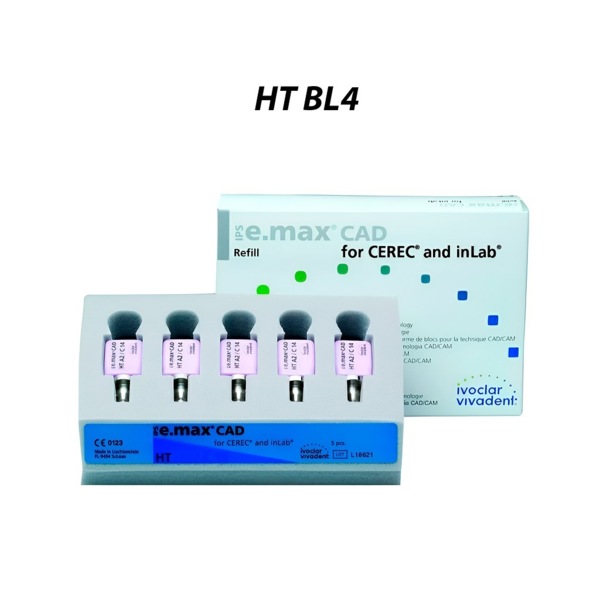 IPS e.max CAD CEREC/inLab HT - блоки из стеклокерамики, цвет BL4 C14, 5 шт - фото 0