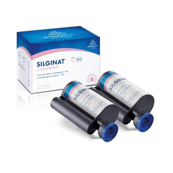 Silginat Strawberry - оттискная масса на основе А-силикона, 2x380 мл