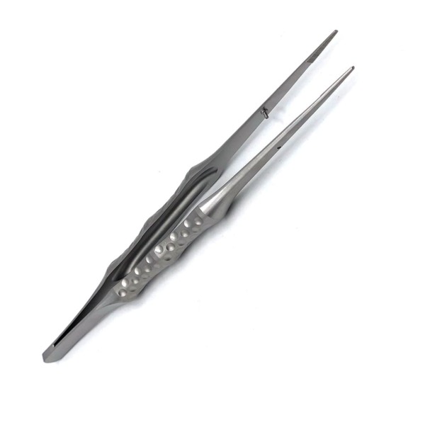 Пинцет пародонтологический Aesculap, прямой, для деликатного захвата, рифленые зубчики, L=180 мм, сталь, 1 шт - фото 3