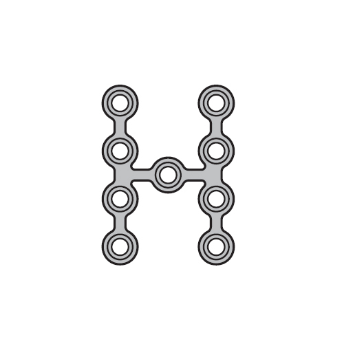 Микропластина Н-образная, толщина 0.6 мм
