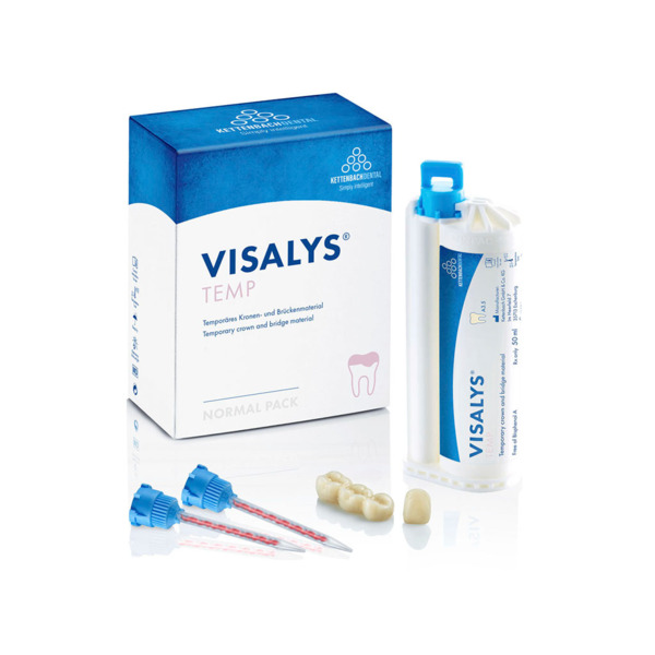 Материал для создания коронок Kettenbach Visalys Temp, цвет A3.5, 50 мл + 15 канюль