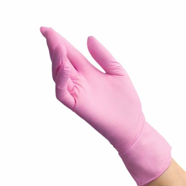 Перчатки одноразовые Benovy Dental Formula, нитриловые, нестерильные, текстурированные, хлорированные, розовые, S, 50 пар - фото 2