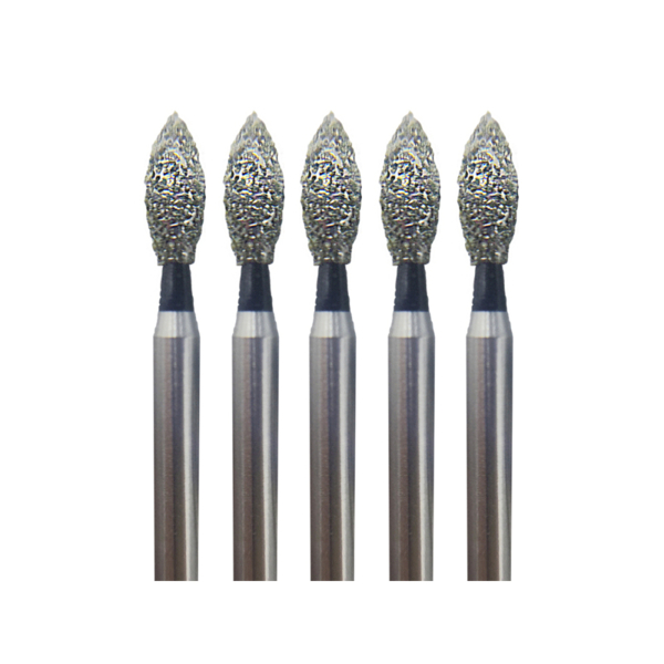 Бор алмазный Ecoline E 368, бутон, D=1.8 мм, FG, черный, 5 шт - фото 0