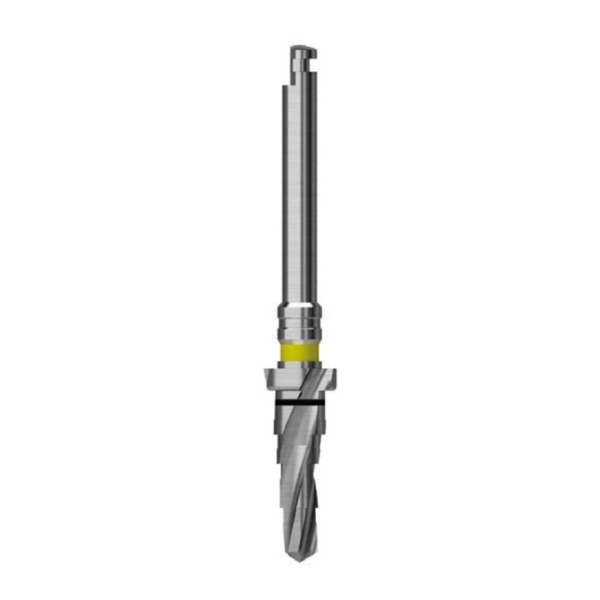 Сверло коническое OSSTEM TS Taper, для набора 122 Taper Kit, D=3.5 мм, L=10.0 мм, TL=34.5 мм, Y-Dim=0.7 мм, цвет желтый - фото 0