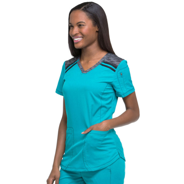 Топ медицинский женский Dickies DK740, бирюзовый, XL - фото 1