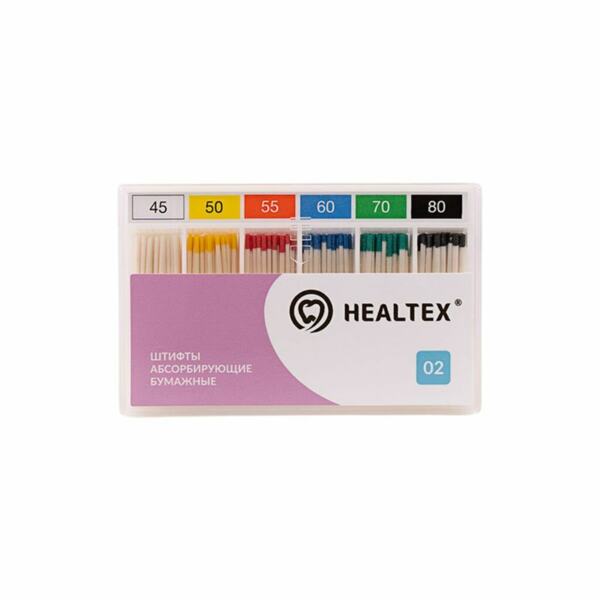 Штифты бумажные Healtex, абсорбирующие, без маркировки длины, набор №45-80/.02, 204 шт - фото 0