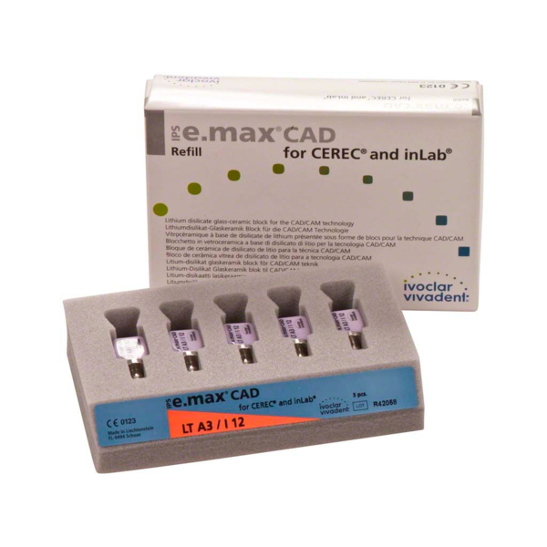 IPS e.max CAD CEREC/inLab LT - блоки из стеклокерамики, цвет A3 I12, 5 шт - фото 1