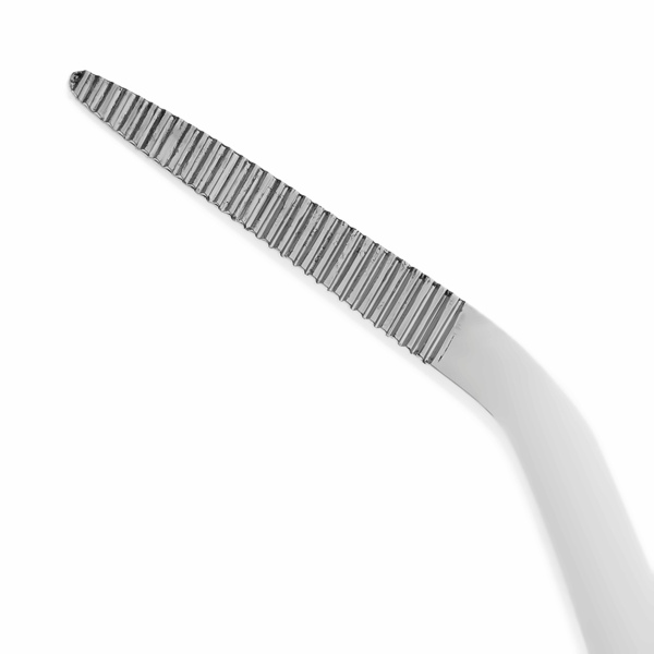 Пинцет анатомический HLW College №22-4, изогнутый, для фиксации мягких тканей, рифленые зубчики, L=150 мм, с замком, сталь, 1 шт - фото 2