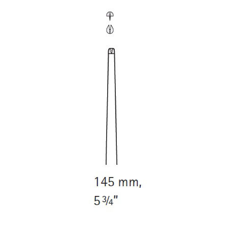 Пинцет хирургический Aesculap, средний, зубчики 1х2, 130 мм - фото 1