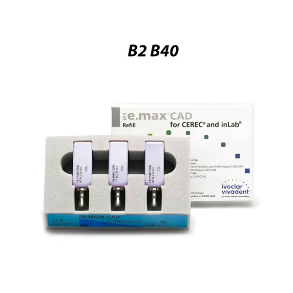 IPS e.max CAD CEREC/inLab HT - блоки из стеклокерамики, цвет B2 B40, 3 шт - фото 0