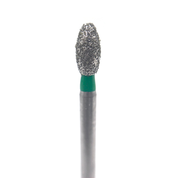Бор алмазный Ecoline E 379 C, олива, турбинный наконечник, D=2.3 мм, зеленый, 1 шт - фото 0