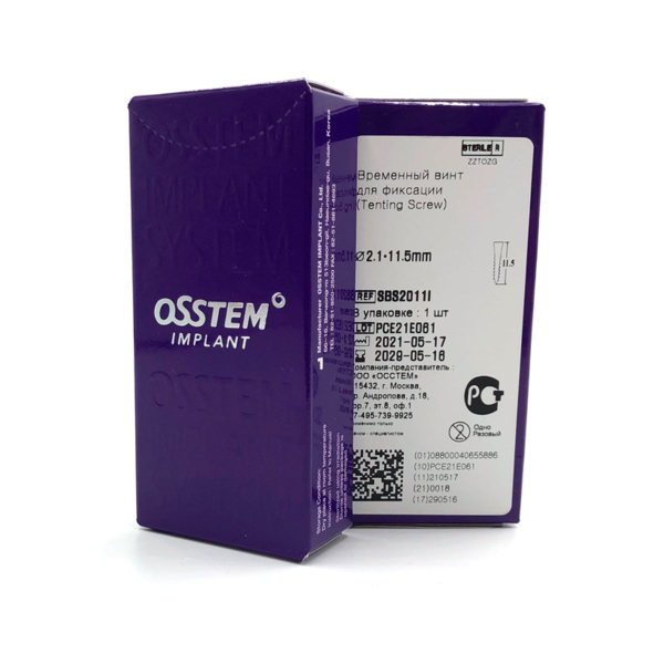 Винт временный OSSTEM TS, для фиксации Ossbuilder, TL=11.0 мм - фото 2