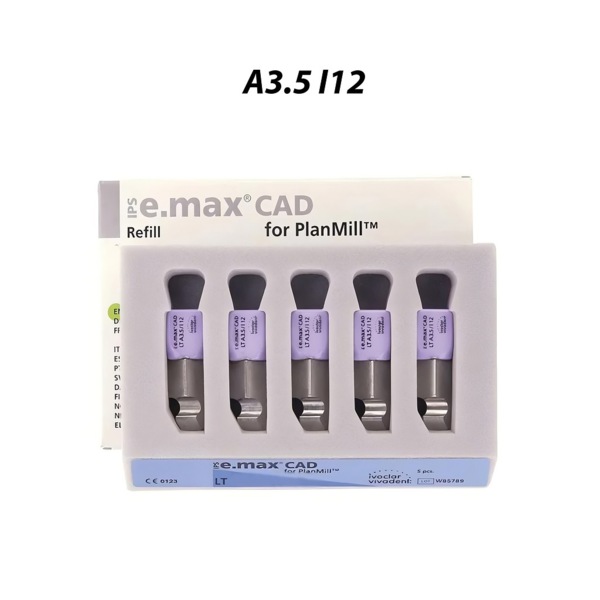 IPS e.max CAD PlanMill LT - блоки из дисиликата лития, цвет A3.5, I12, 5 шт - фото 0