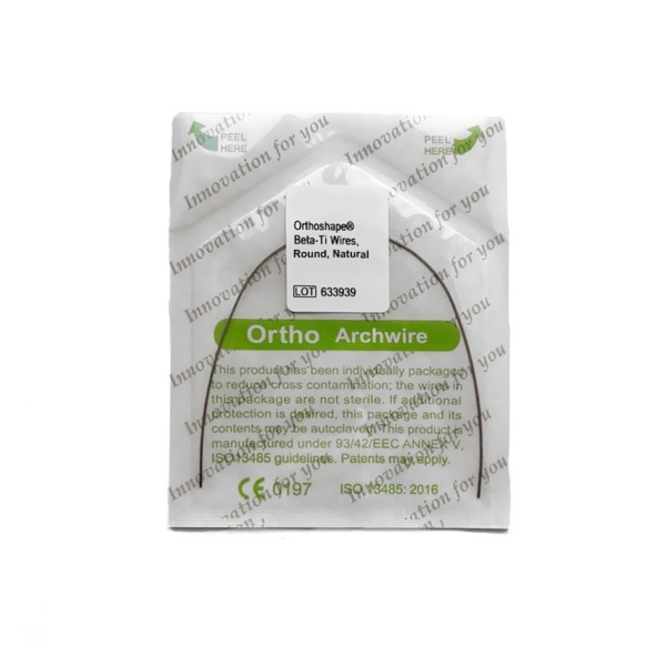 Дуга ортодонтическая IMD Beta-Ti 0.018", сечение круглое, форма Natural, верхняя челюсть, 1 шт - фото 1
