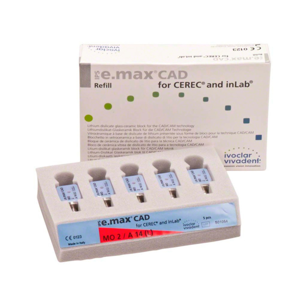 IPS e.max CAD CER/inLab MO - блоки из стеклокерамики, цвет 2 A14 (L), 5 шт - фото 2